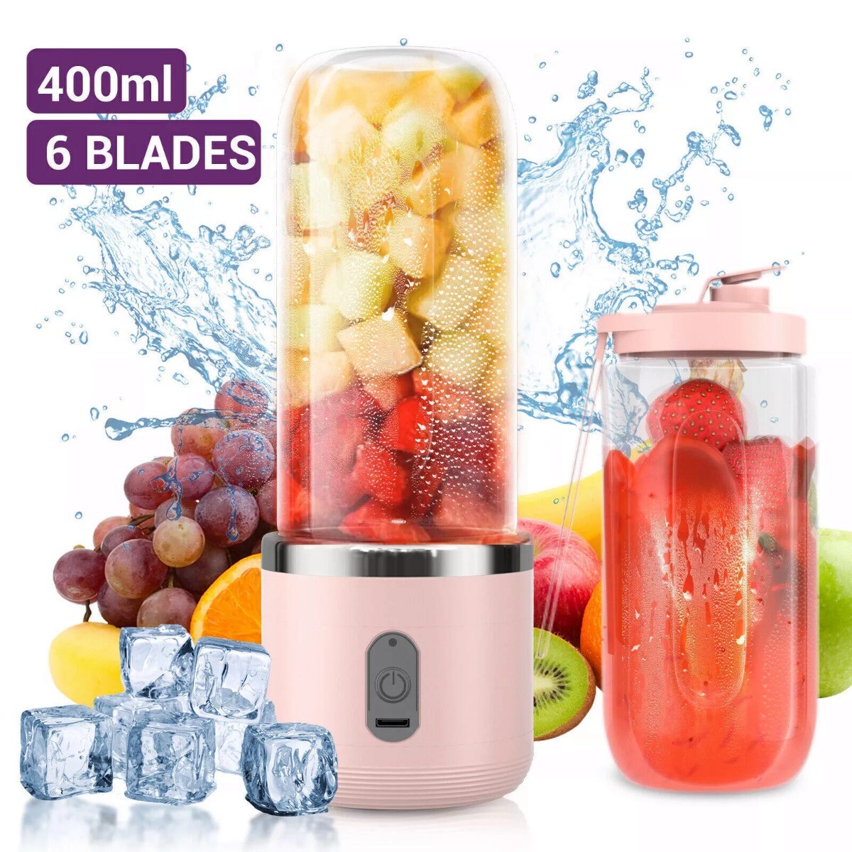 Rechargeable Electric Fruit Juice Maker Portable Blender Smoothie Juicer Machine