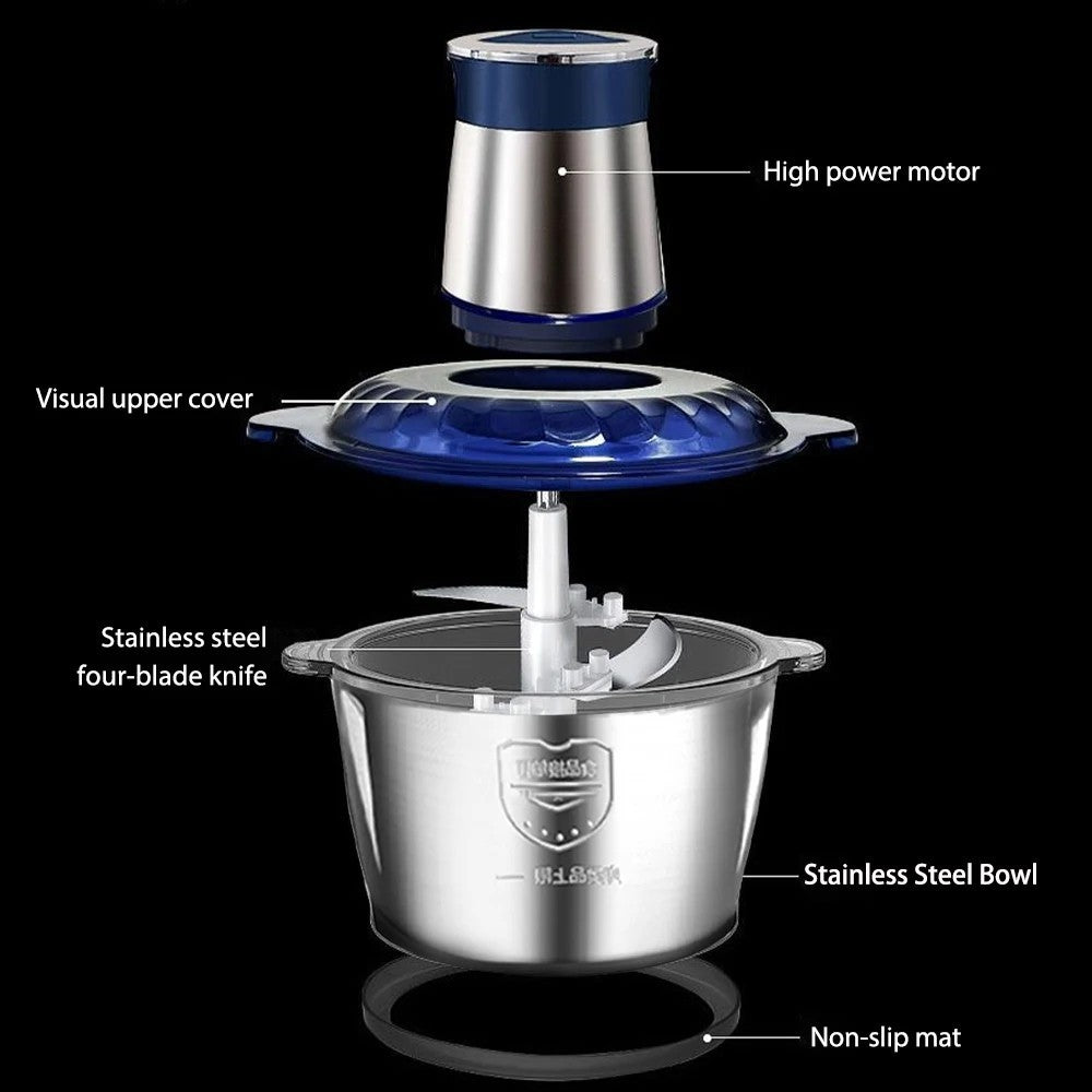 3L Electric Meat Grinder Mincer Mixer Home Blender Food Chopper Processor 300W