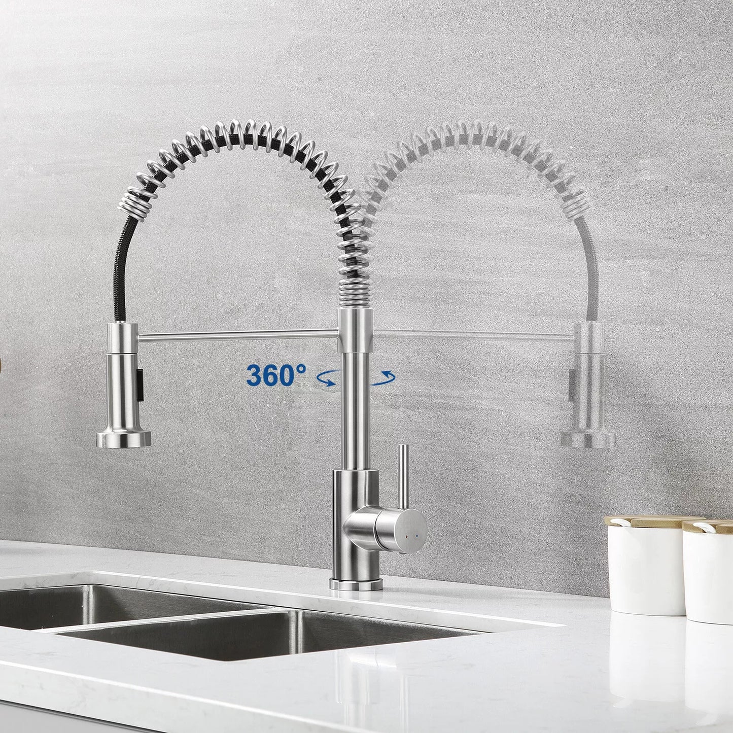 Kitchen Faucet, Kitchen Tap, Pull-out Sprayer, 360 Sink Mixer Tap