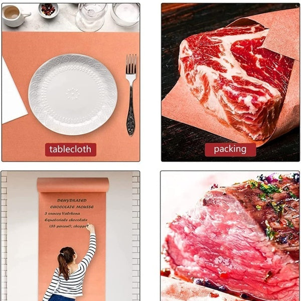 Butcher Paper Roll For Smoking Meat 45X1500cm Of Food Grade Peach Butcher