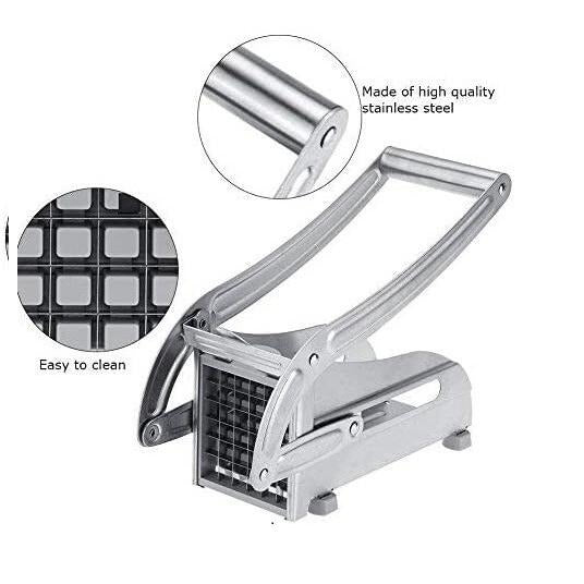 2 Blades Stainless Steel French Fry Cutter Potato Vegetable Slicer Chopper Dicer
